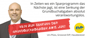 Nein zur Senkung der Grundbuchabgaben